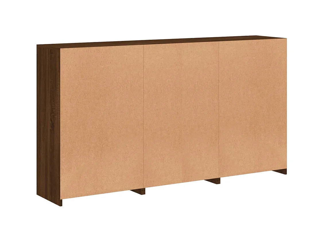 Buffet aparador cômoda armário organizador unidade cozinha sala sala com luzes LED 181,5 x 37 x 100 cm marrom 02_0029910