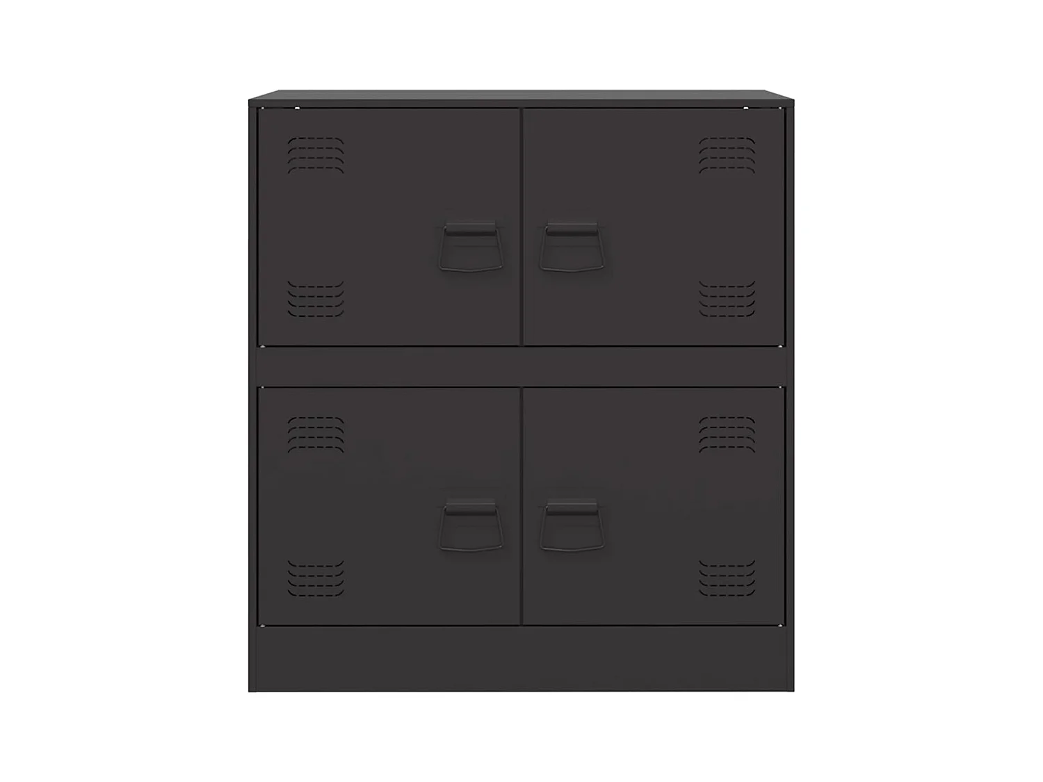Aparador buffet cómoda mueble mueble de almacenaje organizador cocina salón salón 67 x 39 x 73 cm acero negro 02_0036014