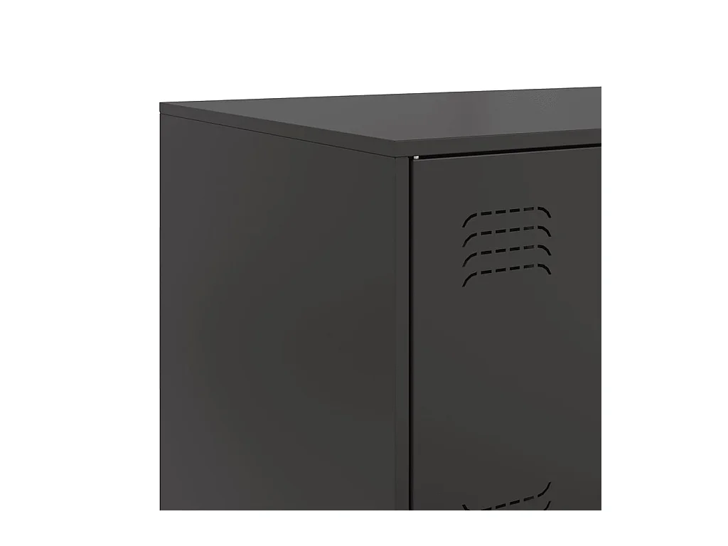 Aparador buffet cómoda mueble mueble de almacenaje organizador cocina salón salón 67 x 39 x 73 cm acero negro 02_0036014