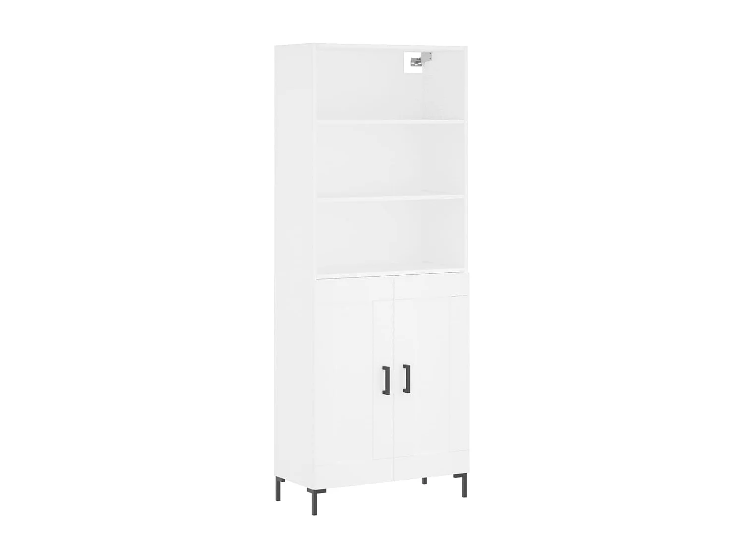 Credenza buffet cassettiera mobile contenitore organizer cucina soggiorno soggiorno alto 69,5 x 34 x 180 cm derivati ​​del legno bianco 02_0032621