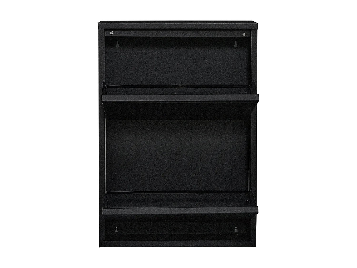 Scarpiera con 2 cassetti ribaltabili nera 03_0007636