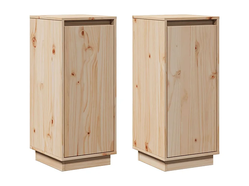 Buffet aparador cômoda armário organizador unidade de armazenamento cozinha sala salas conjunto de 2 31,5 x 34 x 75 cm madeira maciça de pinho marrom 02_0036634