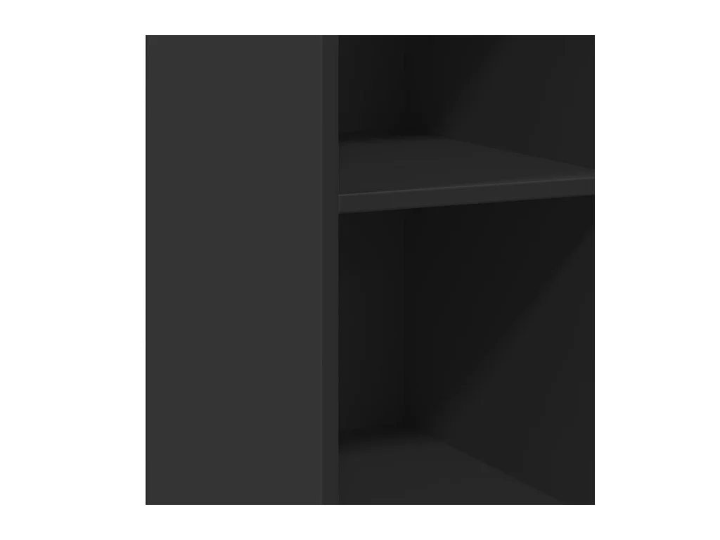 Aparador buffet cómoda mueble almacenaje organizador cocina salón salón 30 x 41 x 93 cm madera contrachapada negra 02_0035862