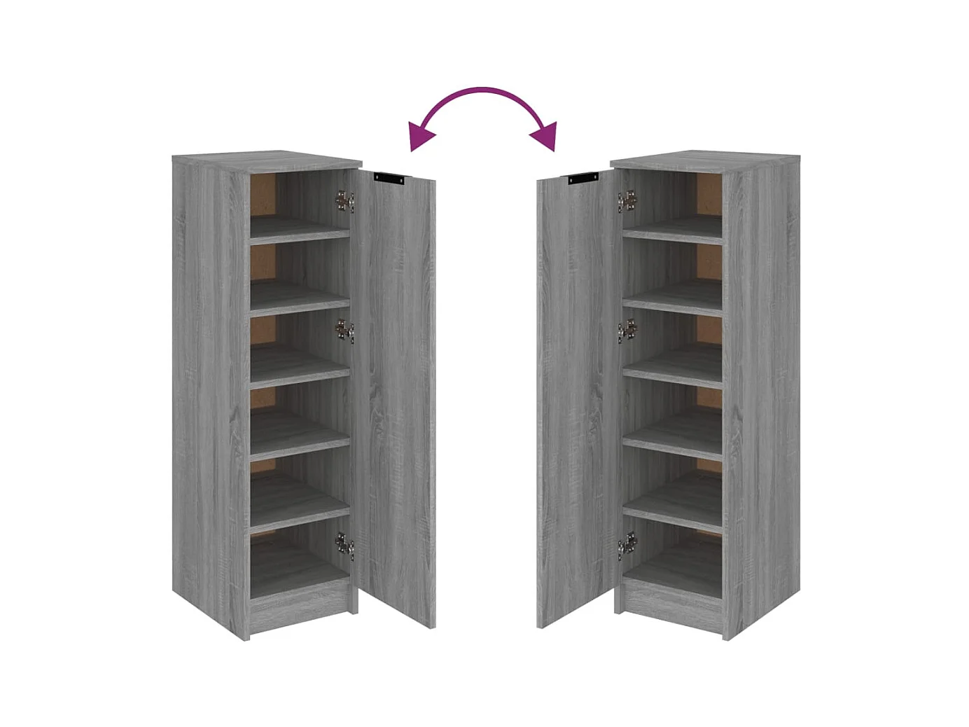 Meuble à chaussures sonoma bois marron 30 x 35 x 100 cm 02_0043420