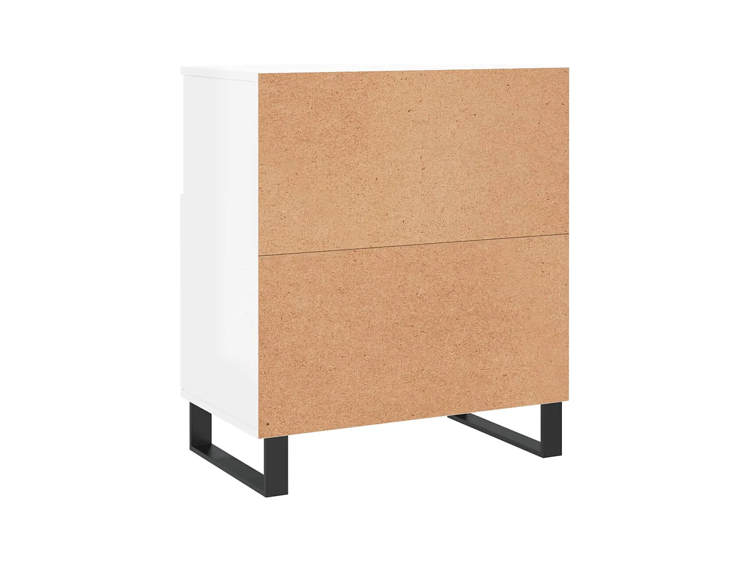 Credenza buffet cassettiera mobile contenitore organizer cucina soggiorno soggiorni set da 2 derivati ​​del legno bianco lucido 02_0036716