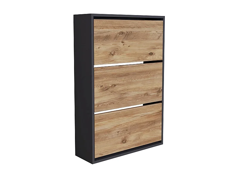 Zapatero 110 x 74 x 24 cm efecto roble antracita 03_0007616