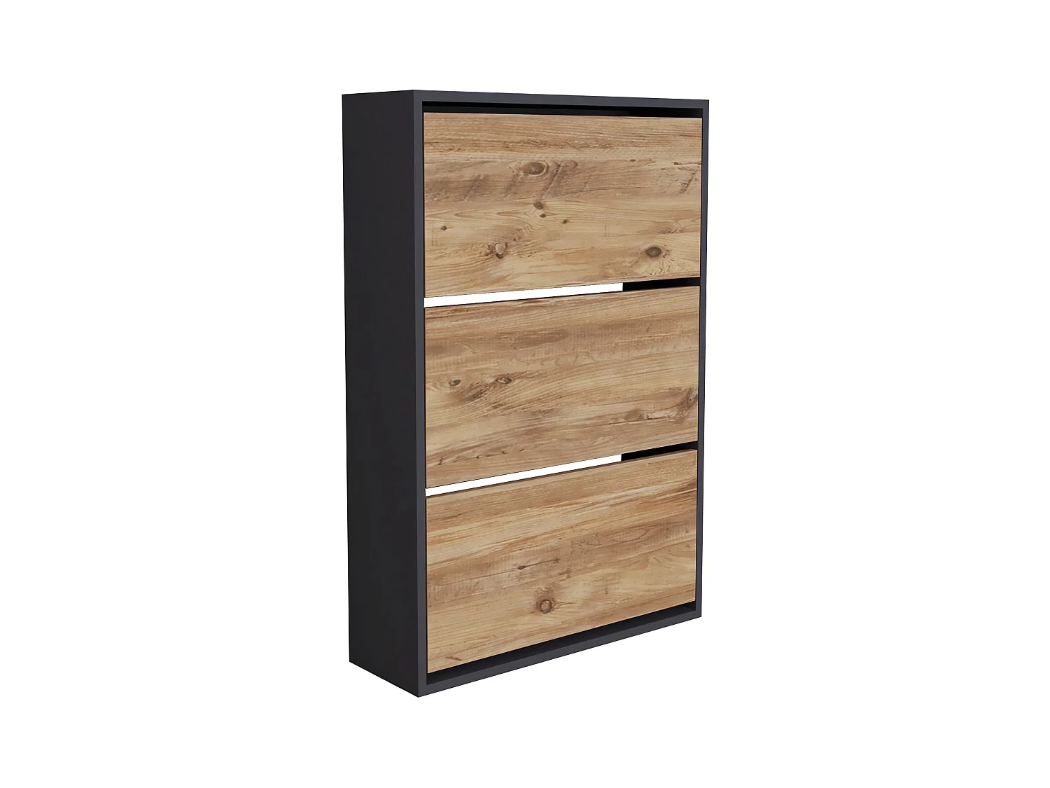 Scarpiera 110 x 74 x 24 cm effetto rovere antracite 03_0007616