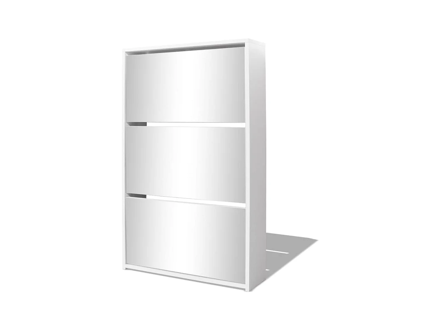 Zapatero 3 estantes 63 x 17 x 102,5 cm blanco espejo 02_0043383