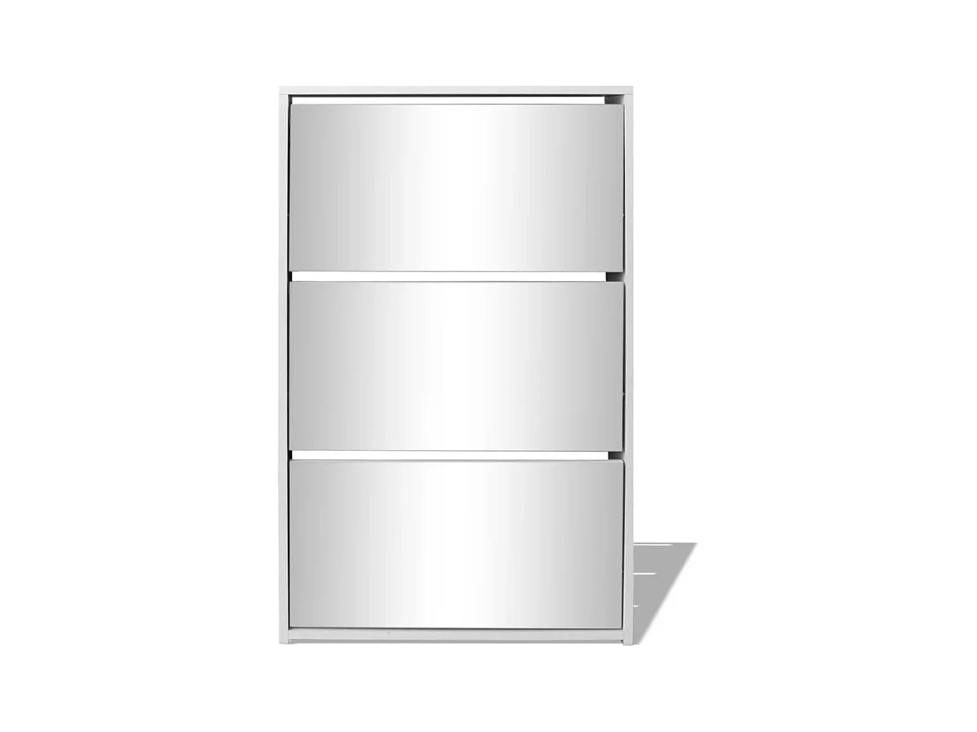 Zapatero 3 estantes 63 x 17 x 102,5 cm blanco espejo 02_0043383