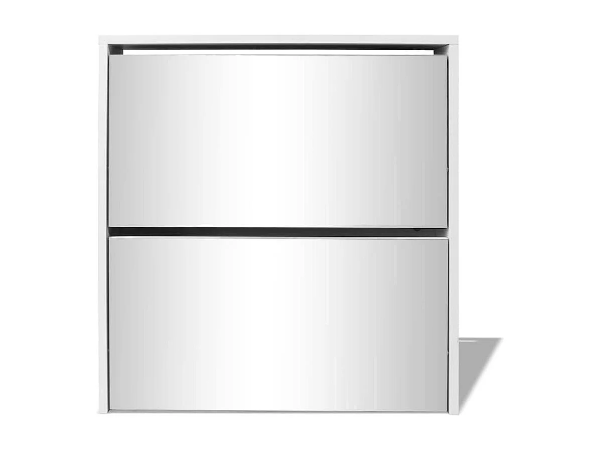 Sapateira de 2 níveis com espelho 63 x 17 x 67 cm branco 02_0043381