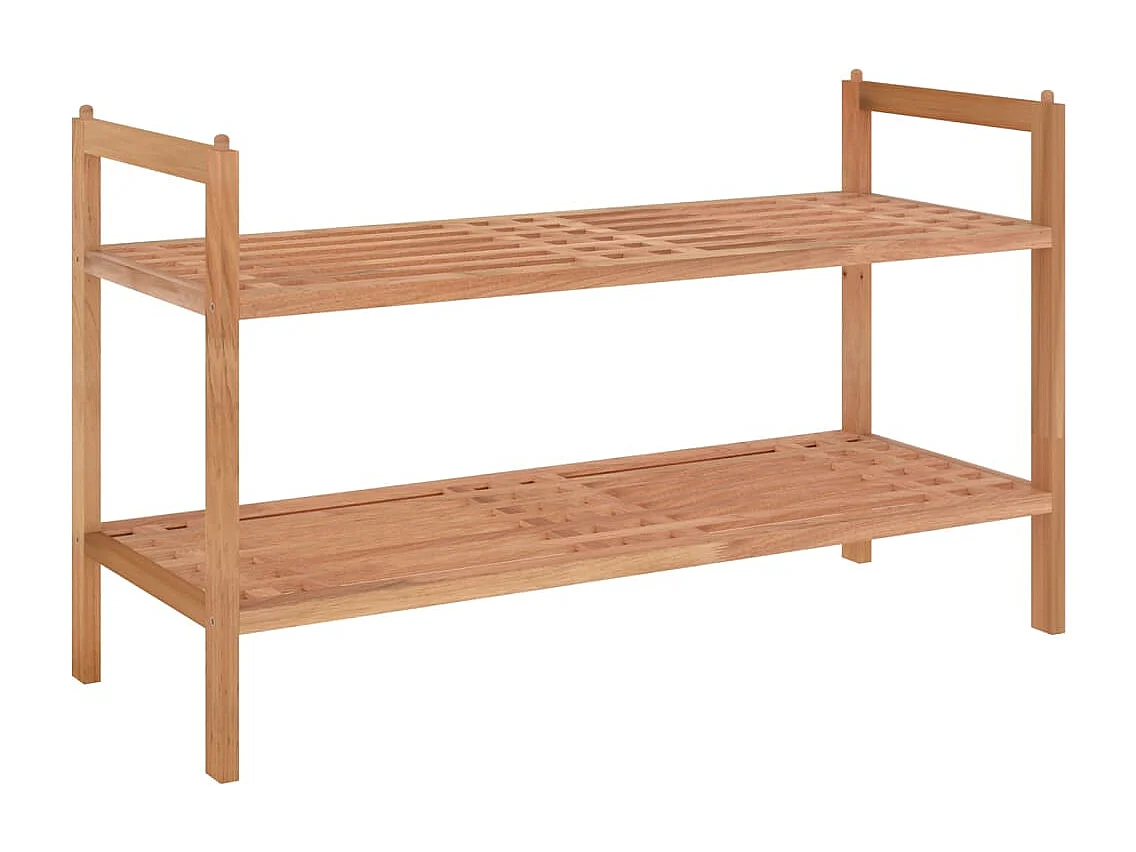 Zapatero 69 x 27 x 41 cm madera maciza de nogal marrón 02_0043412