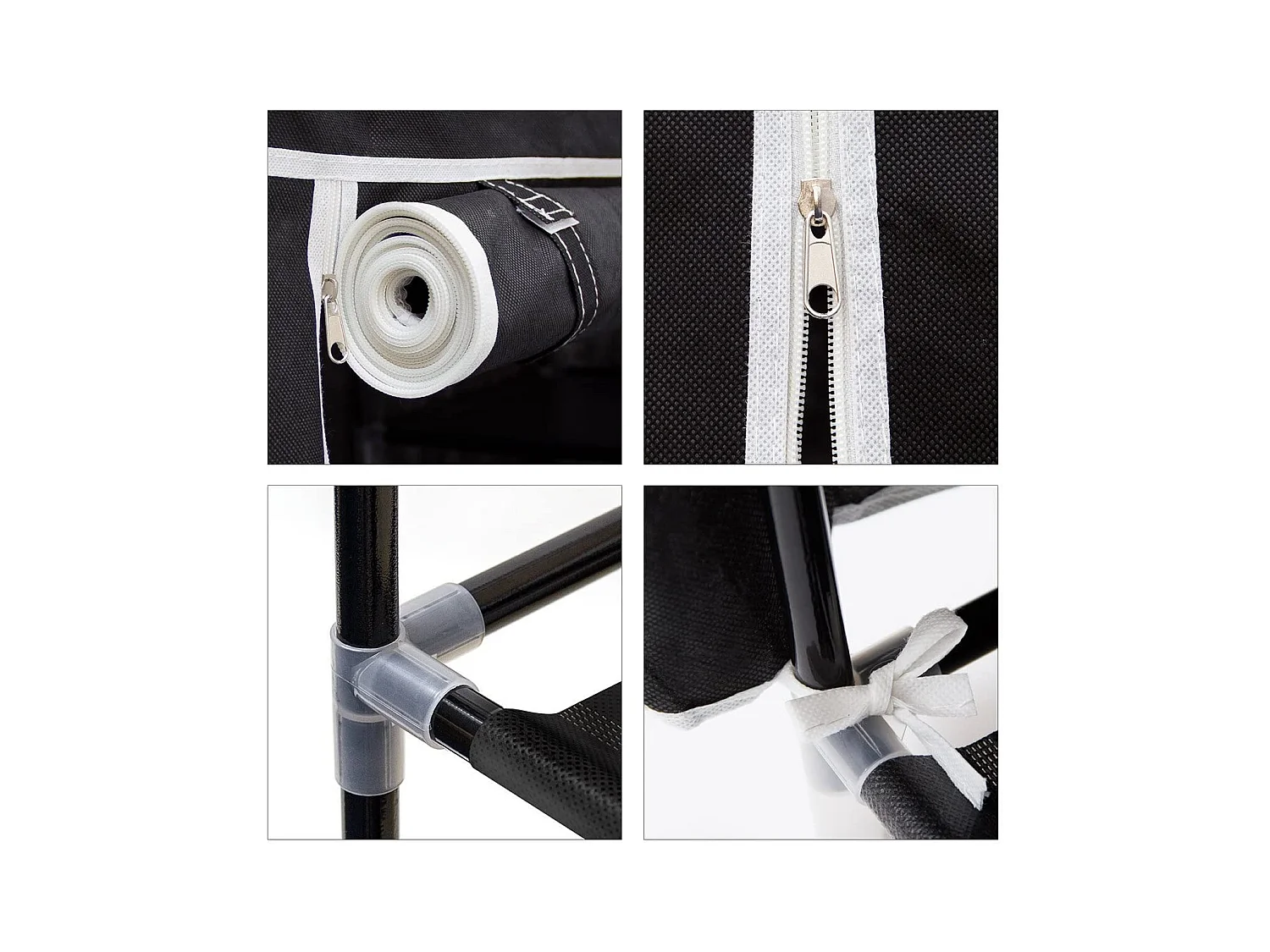 Sapateira para móveis com zíper em tecido 161 cm preto 13_0001642_3