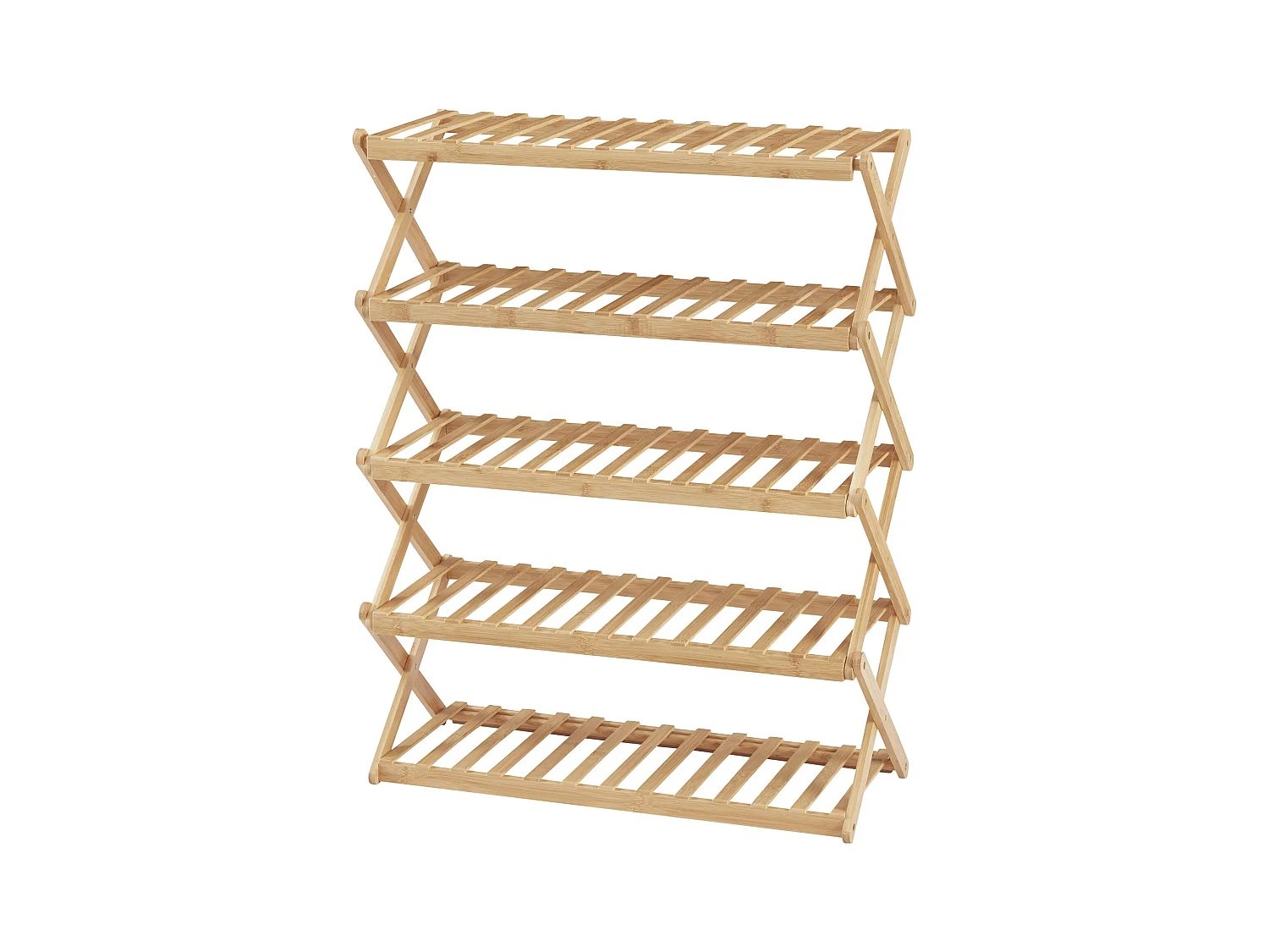 Étagère à chaussures pliable bambou marron 67 x 26 x 89 cm 03_0007648