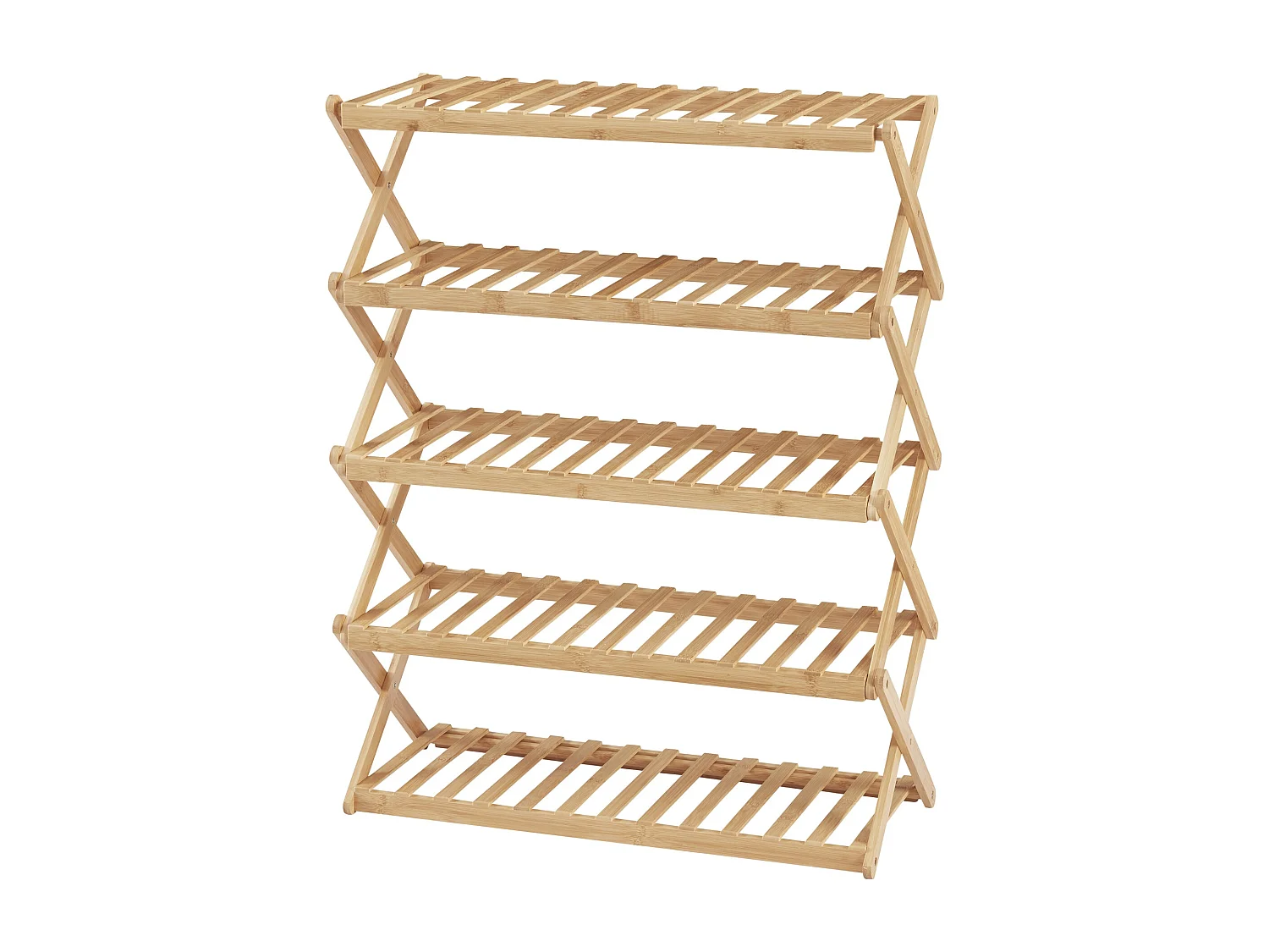 Scarpiera pieghevole in bambù 89 x 67 x 26 cm naturale 03_0007648