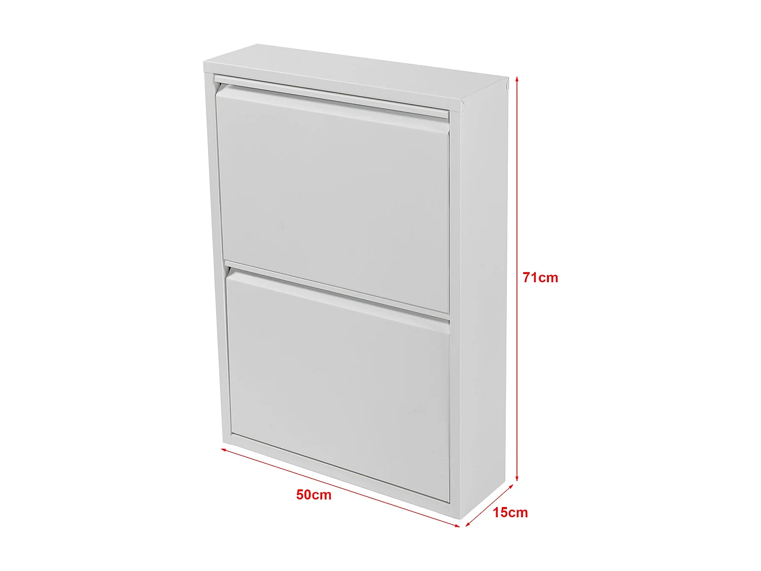 Scarpiera con 2 cassetti basculanti bianco 03_0008830