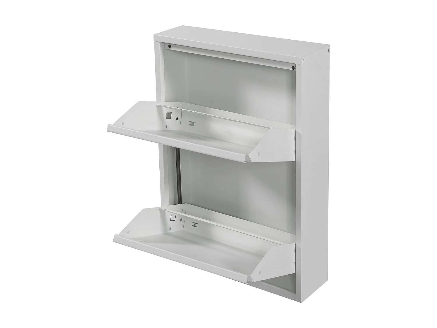 Scarpiera con 2 cassetti basculanti bianco 03_0008830