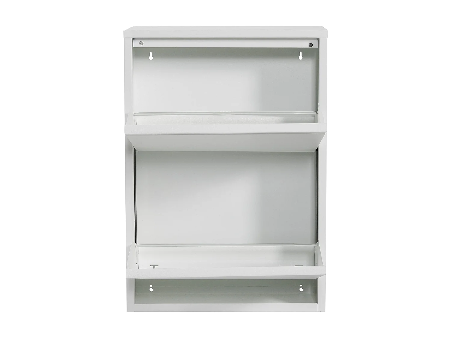 Scarpiera con 2 cassetti basculanti bianco 03_0008830