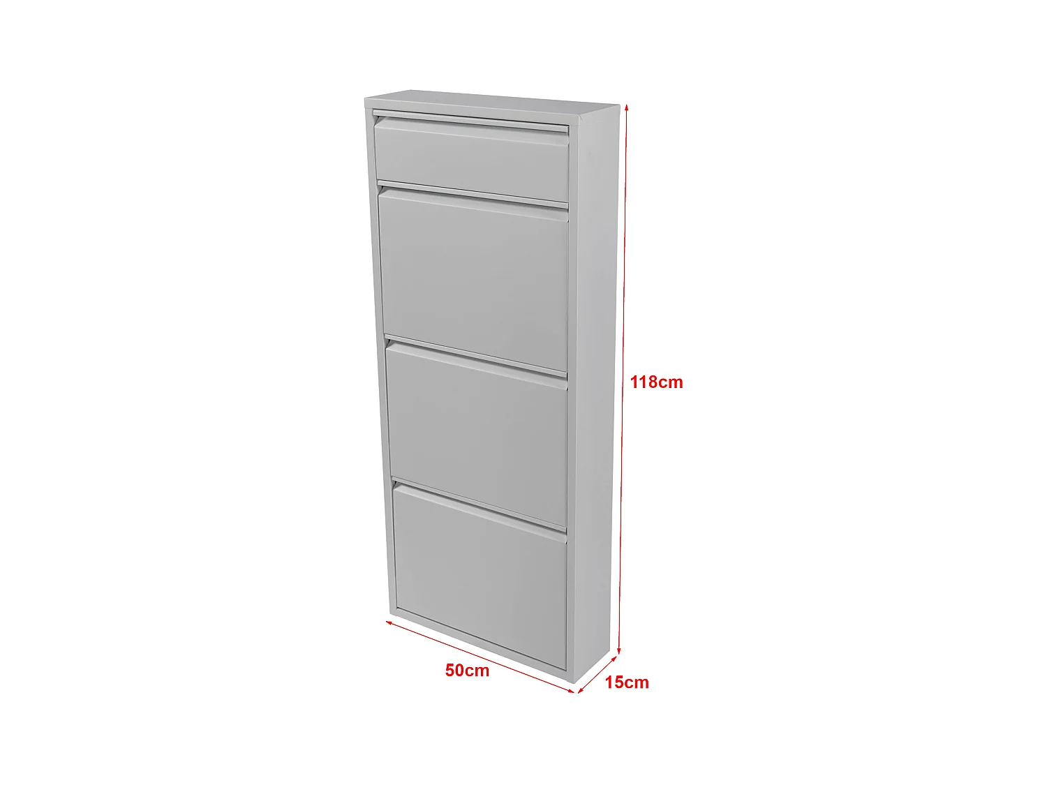 Sapateira com 4 gavetas 118 x 50 x 15 cm inclinável branco 03_0007640