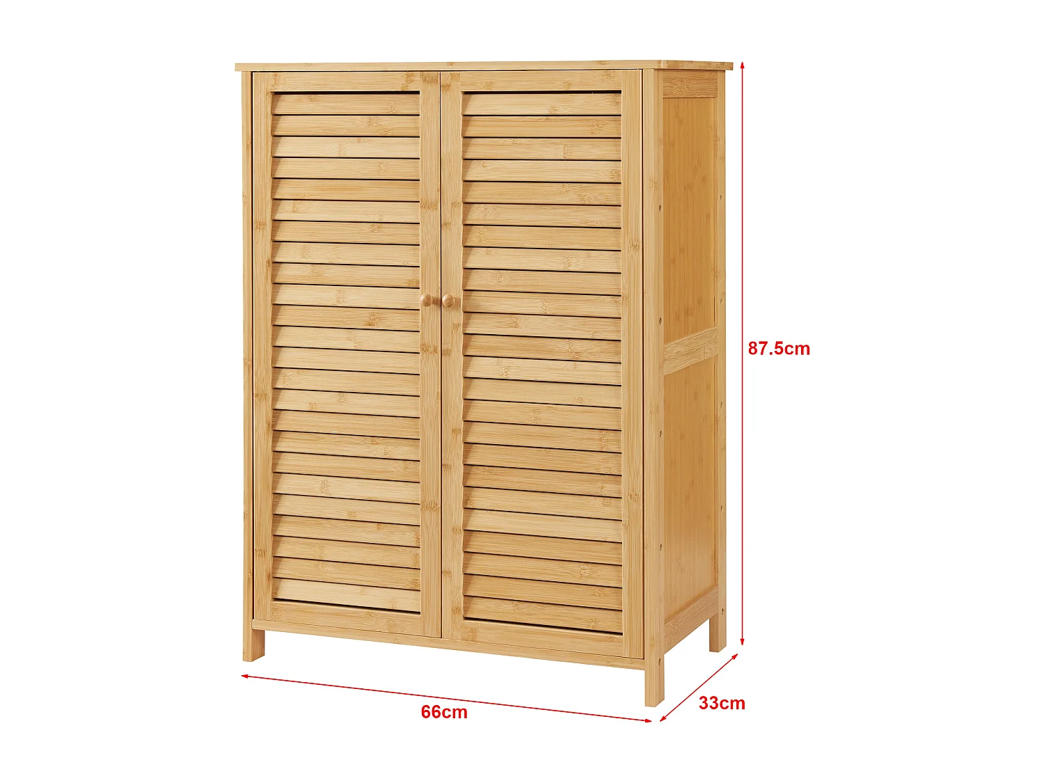 Scarpiera in bambù 88 x 66 x 33 cm naturale 03_0007661