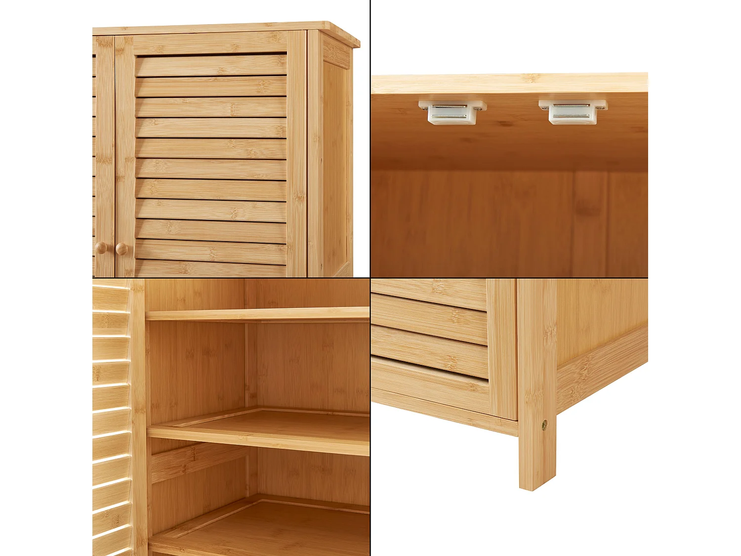 Scarpiera in bambù 88 x 66 x 33 cm naturale 03_0007661