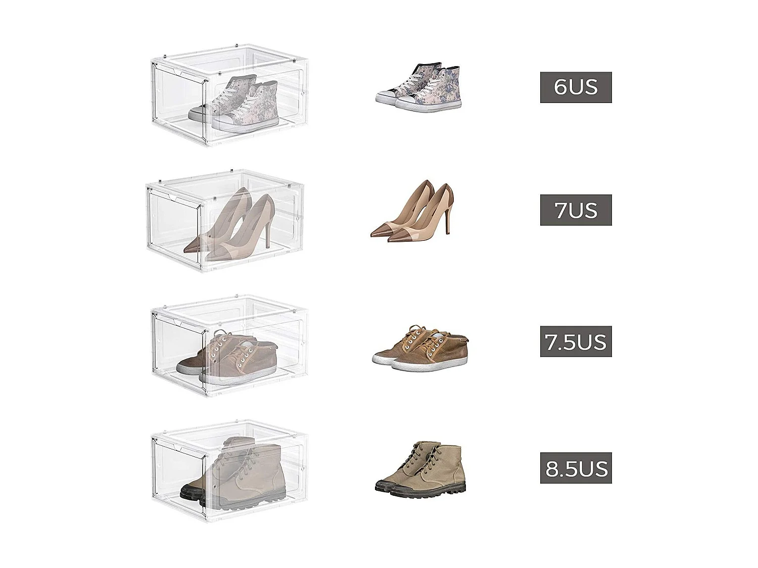 Boîtes à chaussures lot blanche 27 x 34.5 x 19 cm 12_0002636