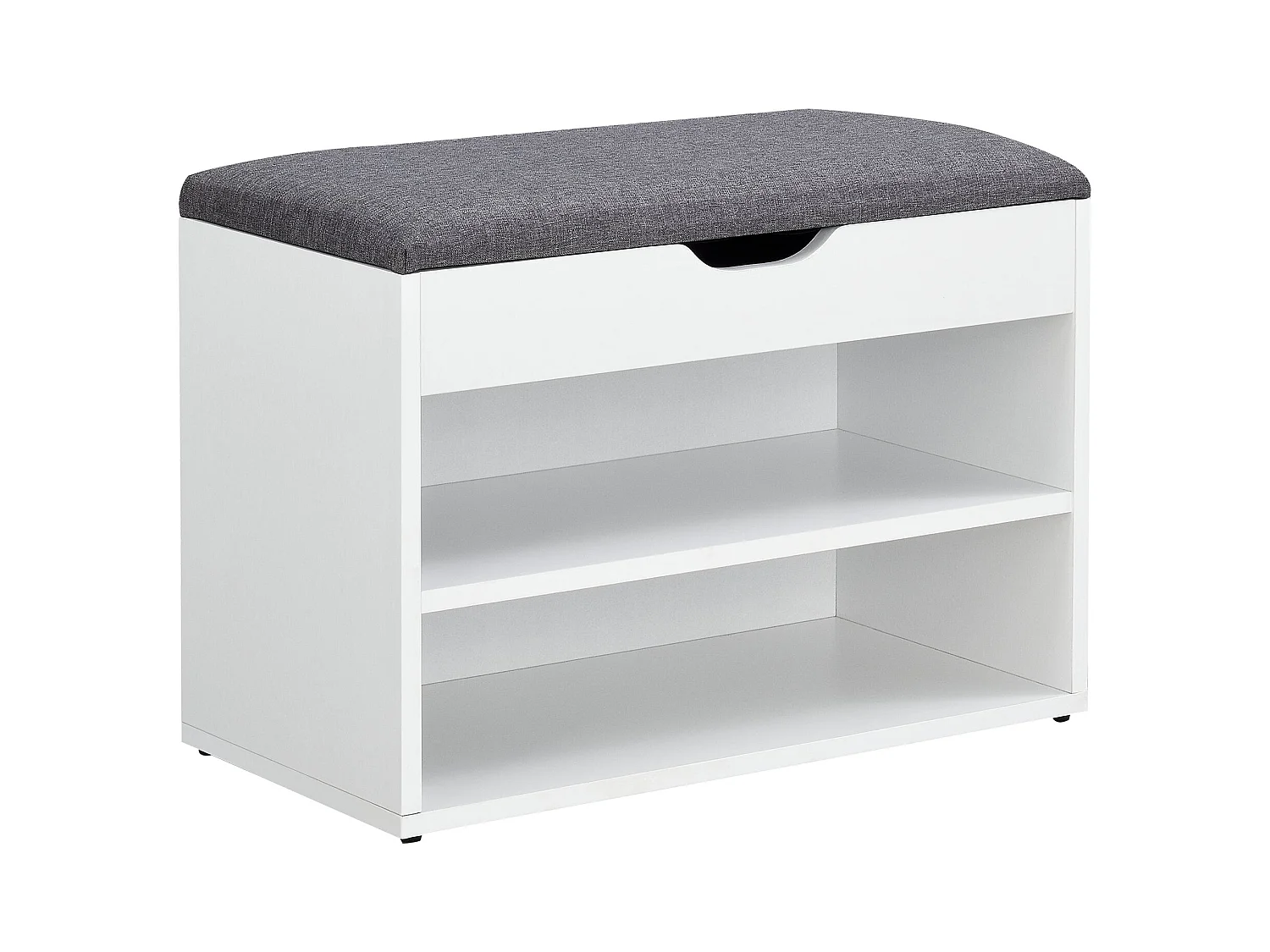 Panca per scarpe 46 x 60 x 30 cm bianco grigio 03_0007656