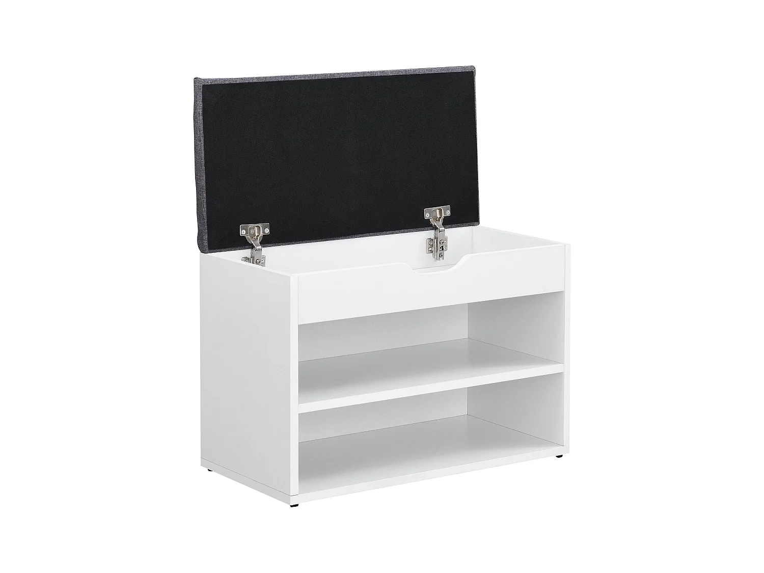 Panca per scarpe 46 x 60 x 30 cm bianco grigio 03_0007656