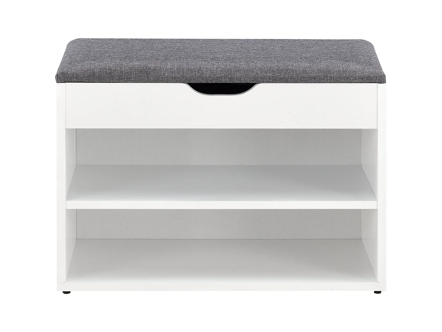 Panca per scarpe 46 x 60 x 30 cm bianco grigio 03_0007656