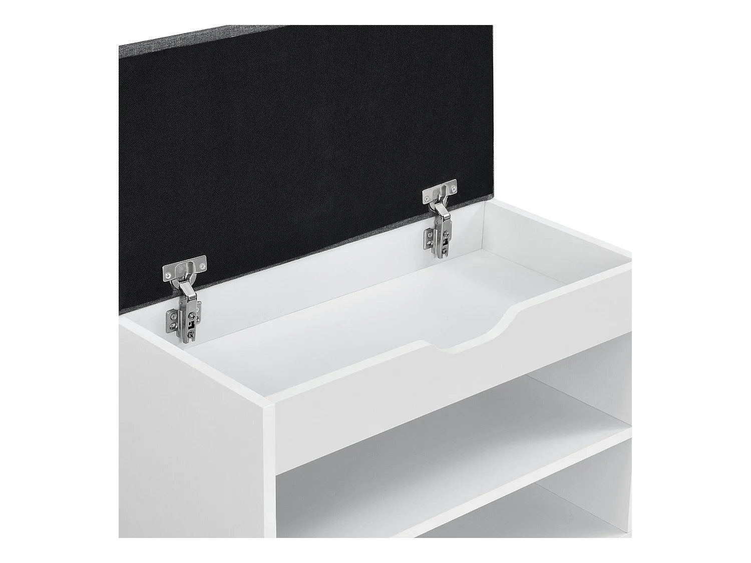 Panca per scarpe 46 x 60 x 30 cm bianco grigio 03_0007656