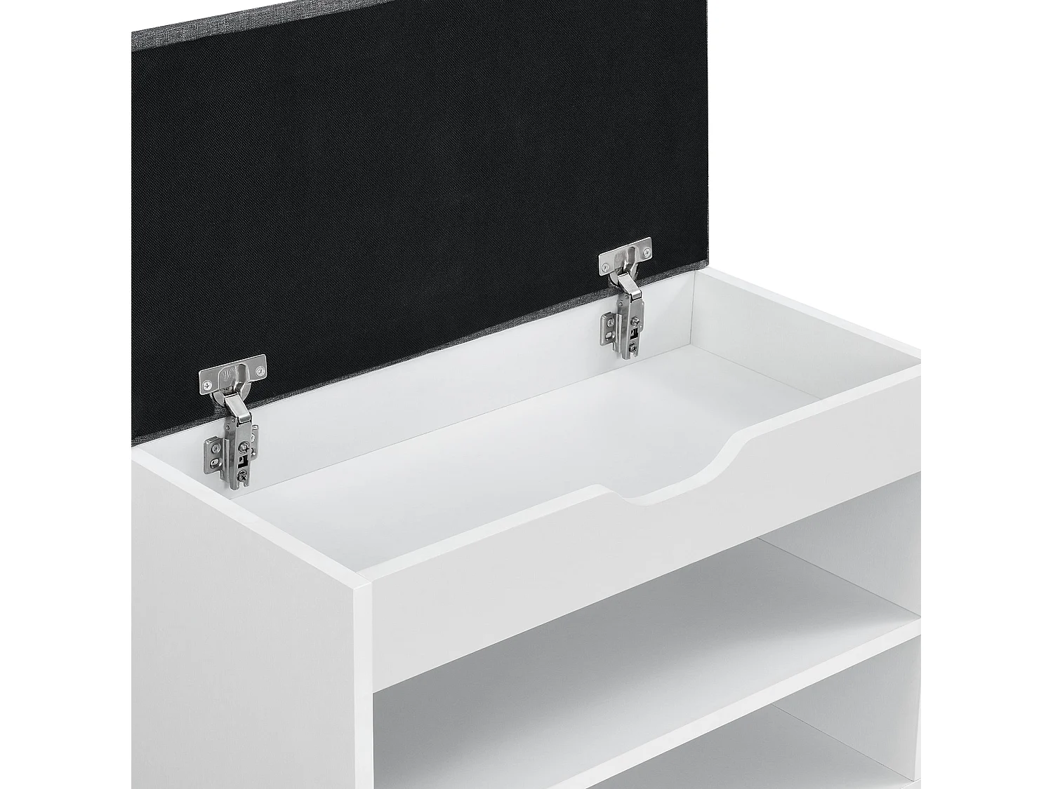 Banco de sapatos 46 x 60 x 30 cm branco cinza 03_0007656