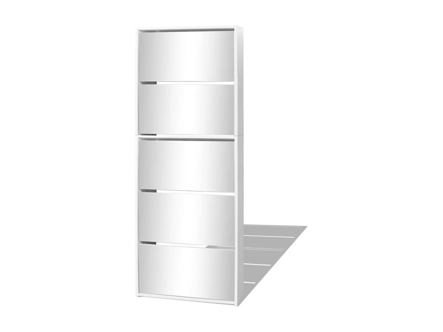 Sapateira 5 prateleiras e espelho 63 x 17 x 169,5 cm branco 02_0043396