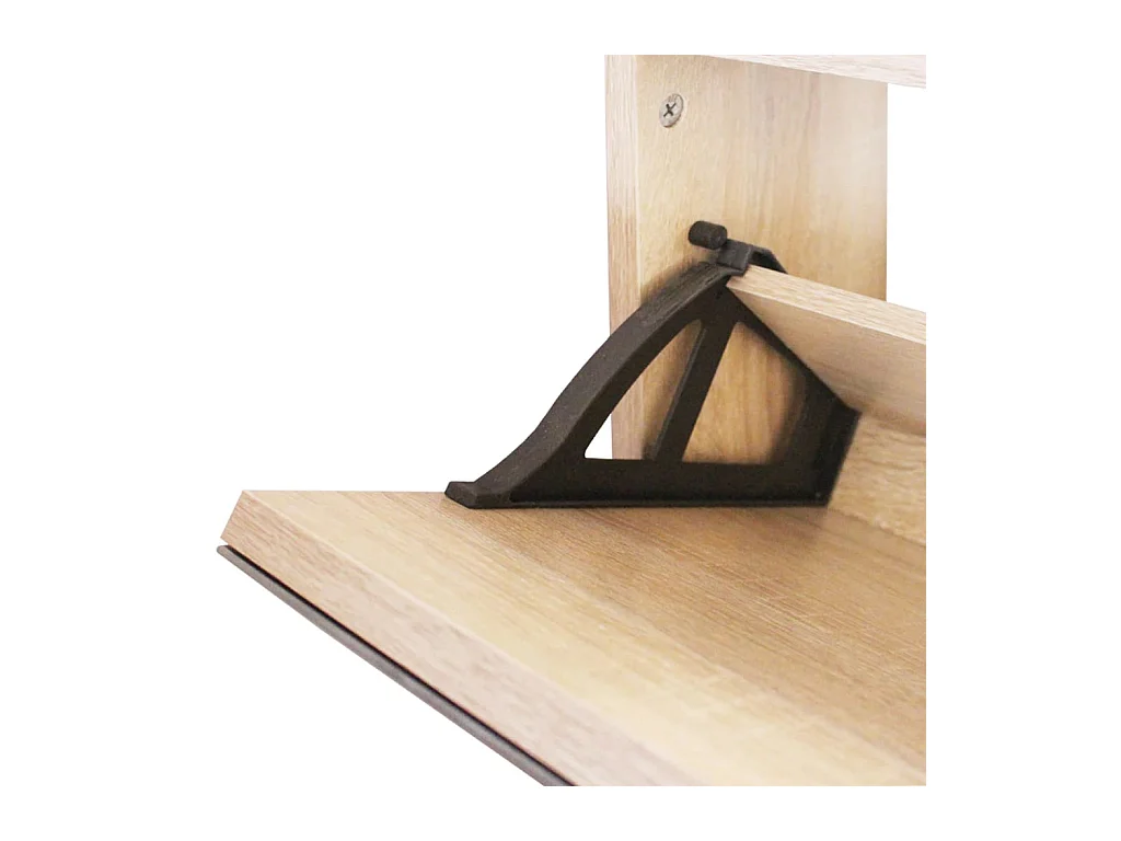 Zapatero de 2 niveles con espejo 63 x 17 x 67 cm Roble marrón 02_0043382