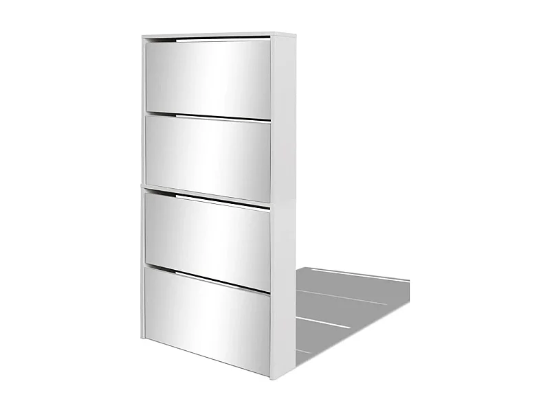 Sapateira 4 prateleiras e espelho 63 x 17 x 134 cm branco 02_0043395