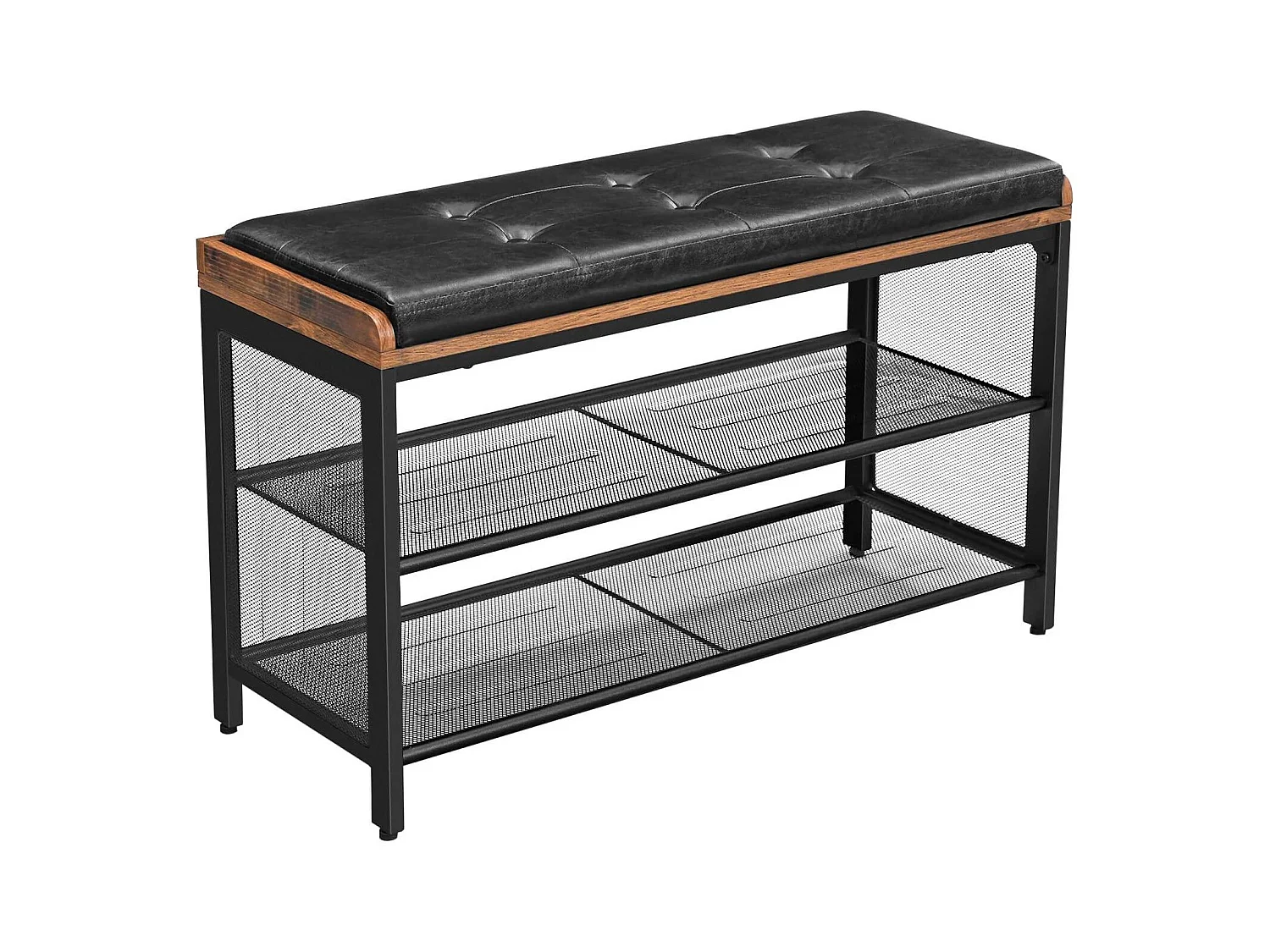 Banc à chaussures banquette métal marron 80 x 30 x 48 cm 12_0000209