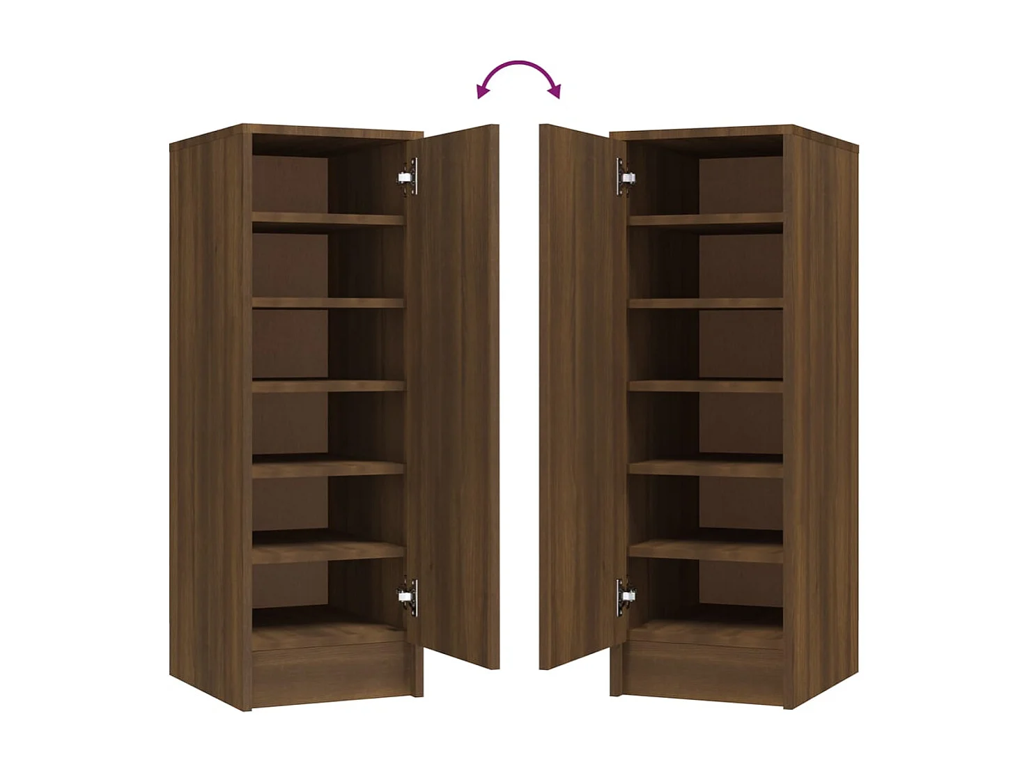 Sapateira 32 x 35 x 92 cm madeira maciça marrom 02_0043393