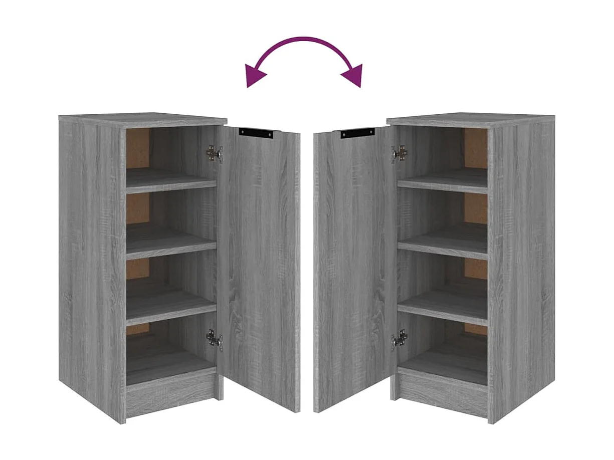 Sapateira Sonoma 30 x 35 x 70 cm madeira trabalhada cinza 02_0043423