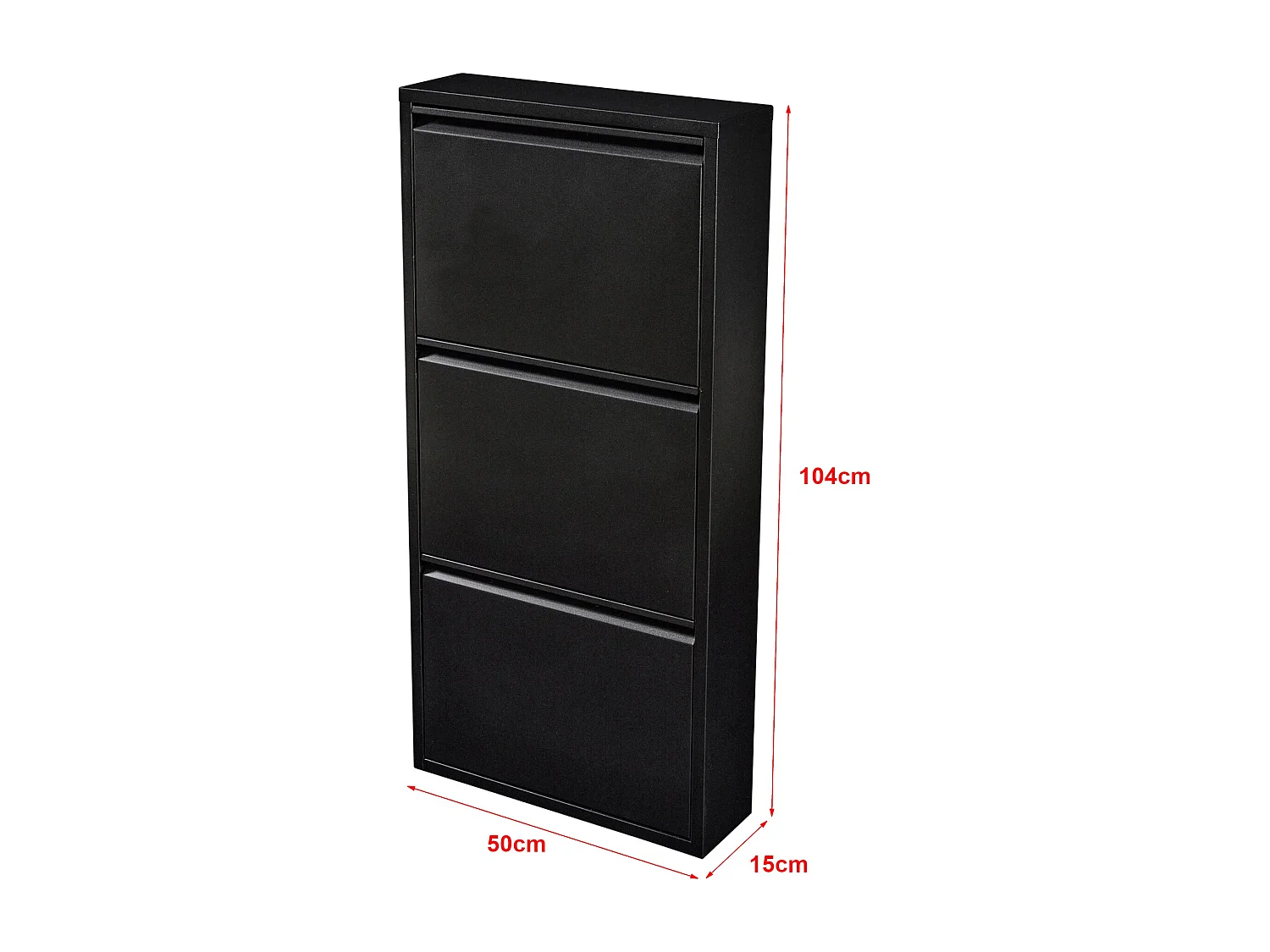 Zapatero con 3 cajones basculantes negro 03_0008822