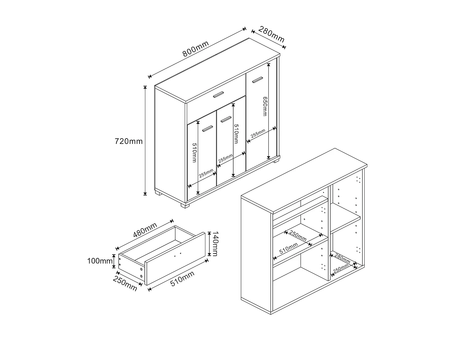 Scarpiera in truciolare 72 x 80 x 28 cm effetto rovere bianco 03_0007620