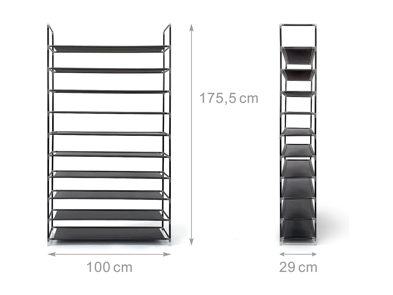 Scarpiera estraibile 50 paia pratica cantina corridoio portaoggetti 175 cm 2013113