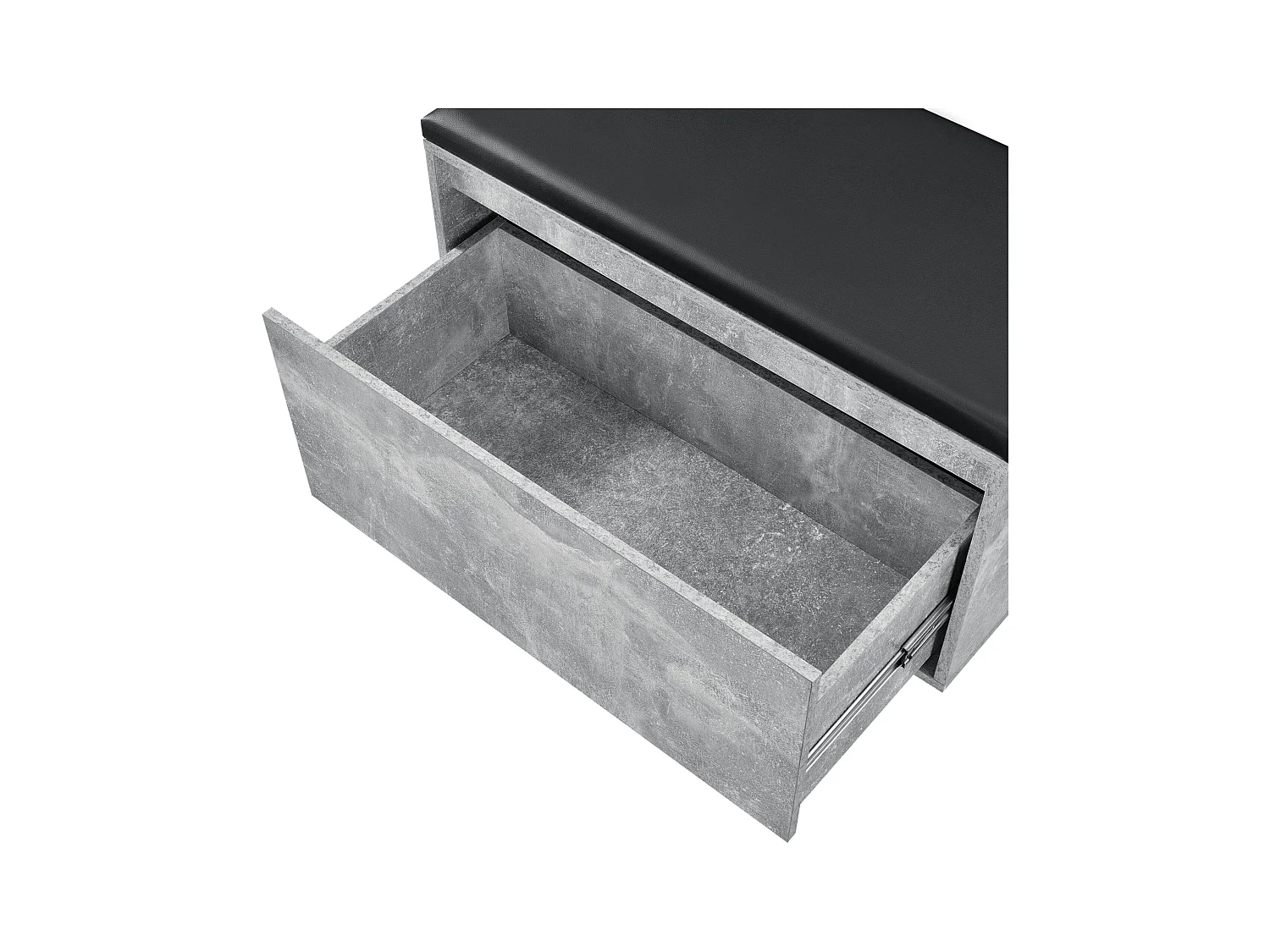 Banc à chaussures design noire 80 x 39 x 45 cm 03_0004681