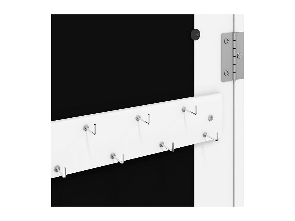 Armadietto per gioielli, organizer per mobili, camera da letto, guardaroba, bagno con specchio a parete 30 x 8,5 x 90 cm bianco 02_0022834