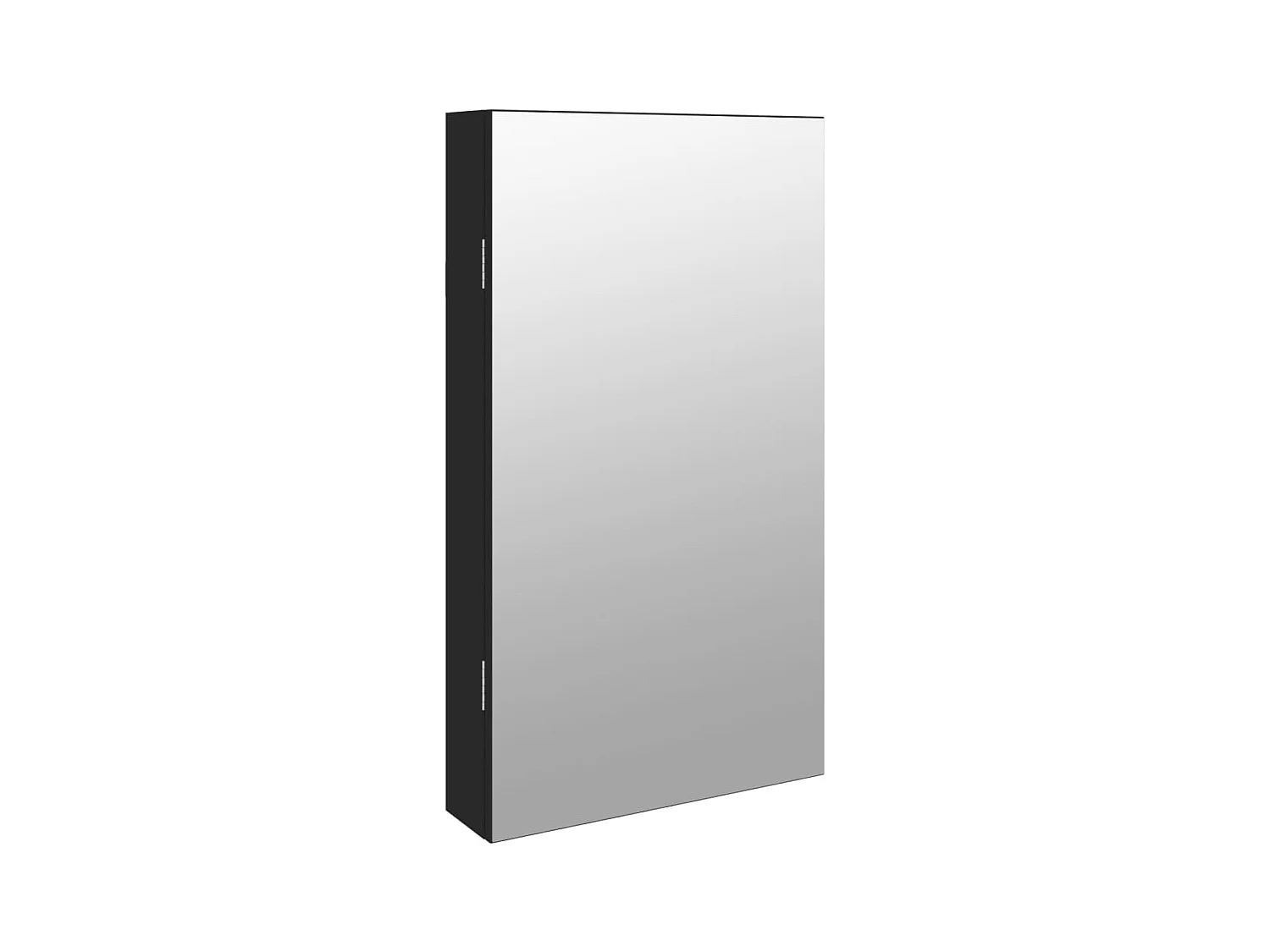 Mobile portagioielli portaoggetti organizer camera da letto guardaroba bagno con specchio e illuminazione LED nera a parete 02_0022819