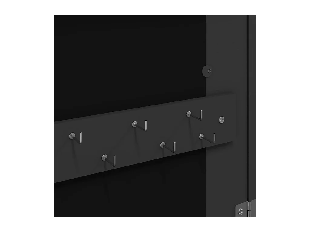 Mobile portagioielli portaoggetti organizer camera da letto guardaroba bagno con specchio e illuminazione LED nera a parete 02_0022819