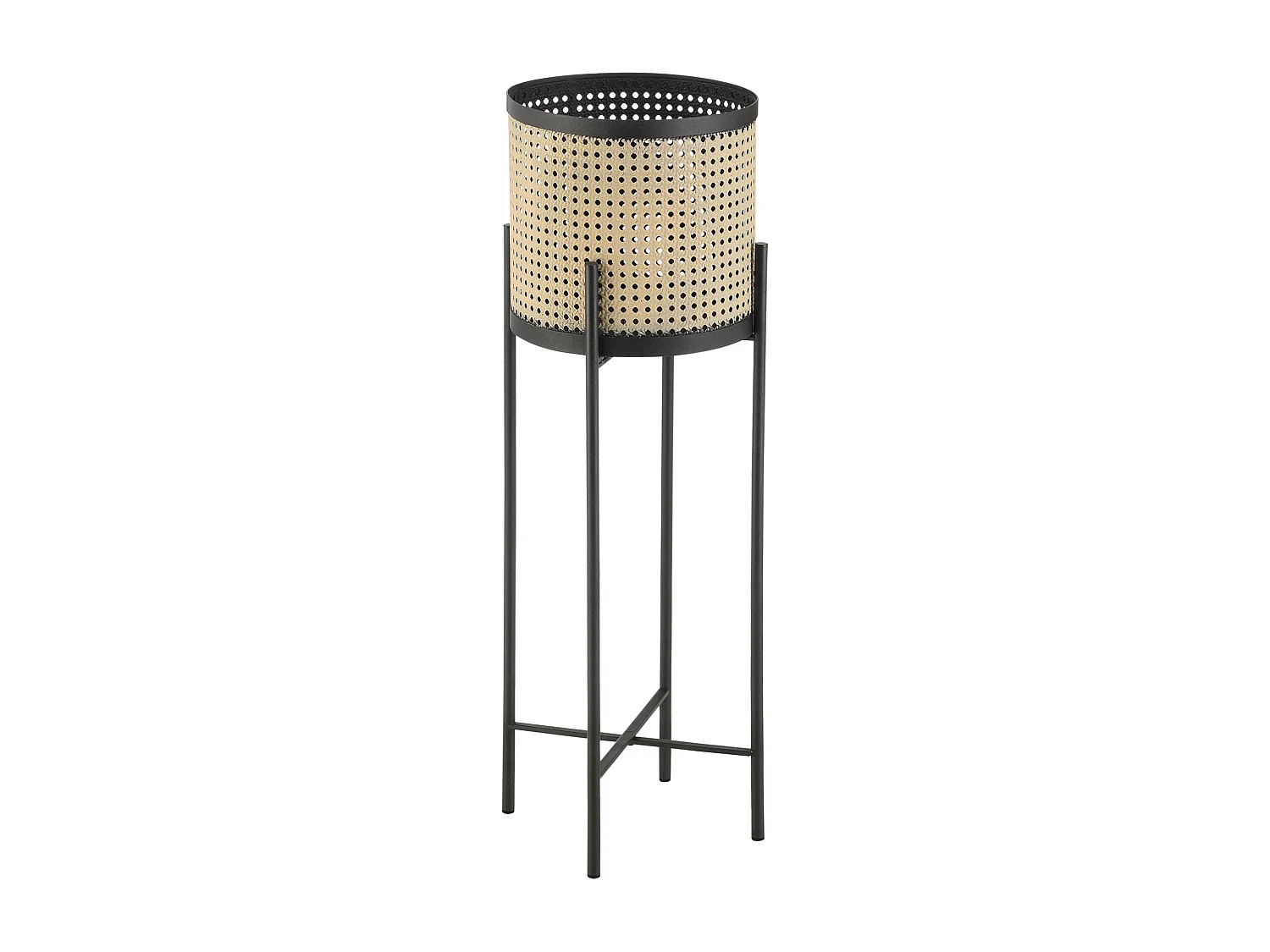 Juego de 2 soportes para plantas de metal colfontaine de diferentes tamaños negro arena 03_0007728