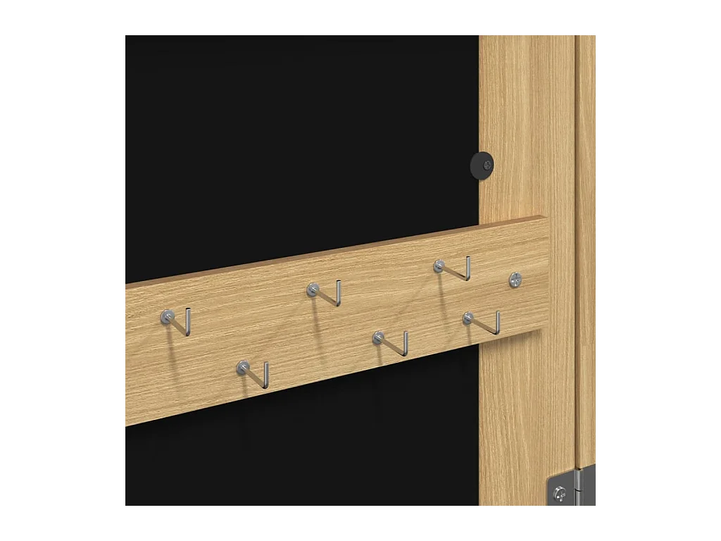 Armadietto per gioielli, organizer per mobili, camera da letto, guardaroba, bagno con specchio a parete 37,5 x 10 x 90 cm marrone 02_0022831