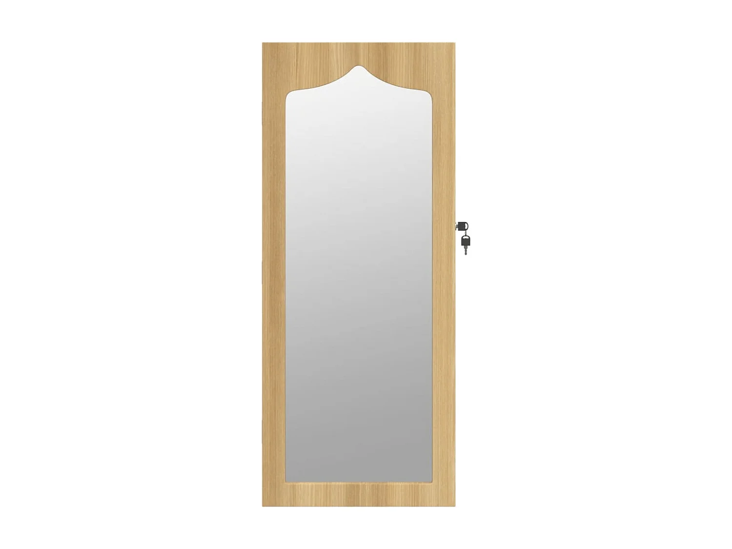 Armário de joias organizador de móveis para quarto vestiário banheiro com espelho de parede 37,5 x 10 x 90 cm marrom 02_0022831