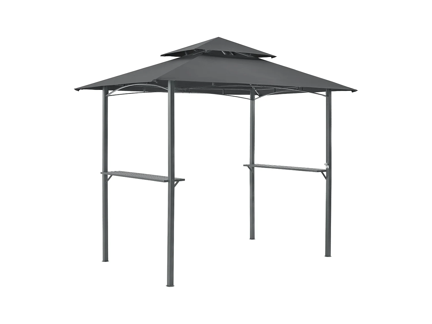 Gazebo per barbecue 250 x 241 x 151 cm antracite grigio scuro 03_0008738