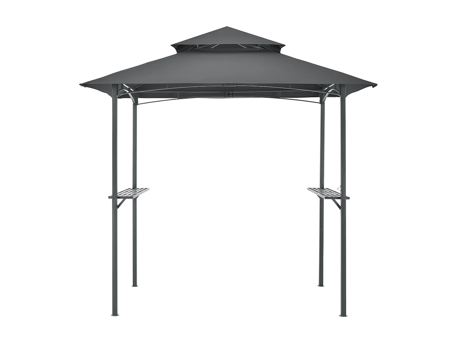 Gazebo per barbecue 250 x 241 x 151 cm antracite grigio scuro 03_0008738