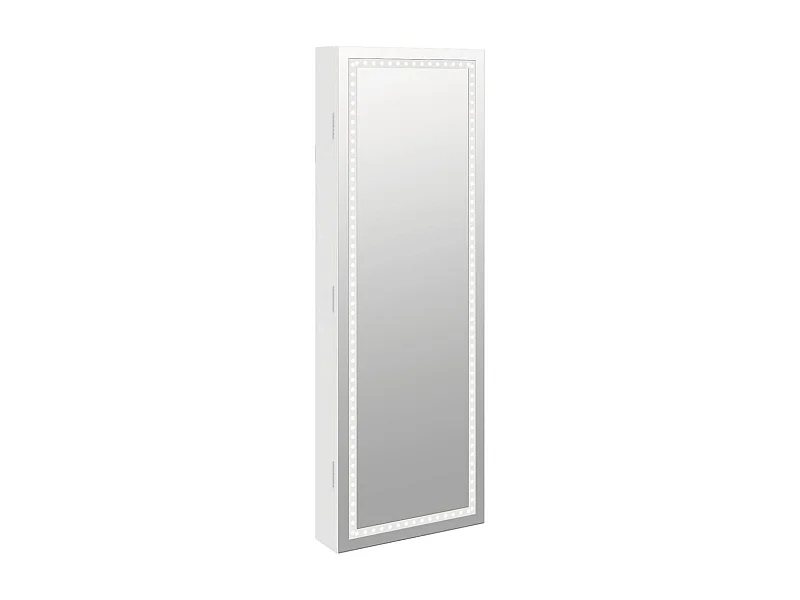 Armoire à bijoux meuble blanche 31.5 x 9 x 90 cm 02_0022808