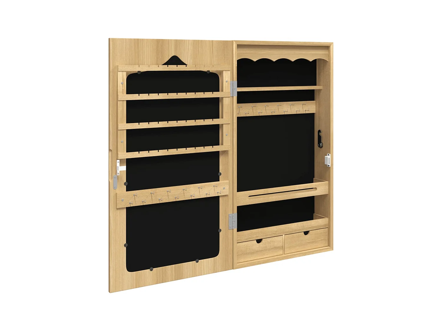 Armoire à bijoux meuble marron 37.5 x 10 x 76 cm 02_0022830